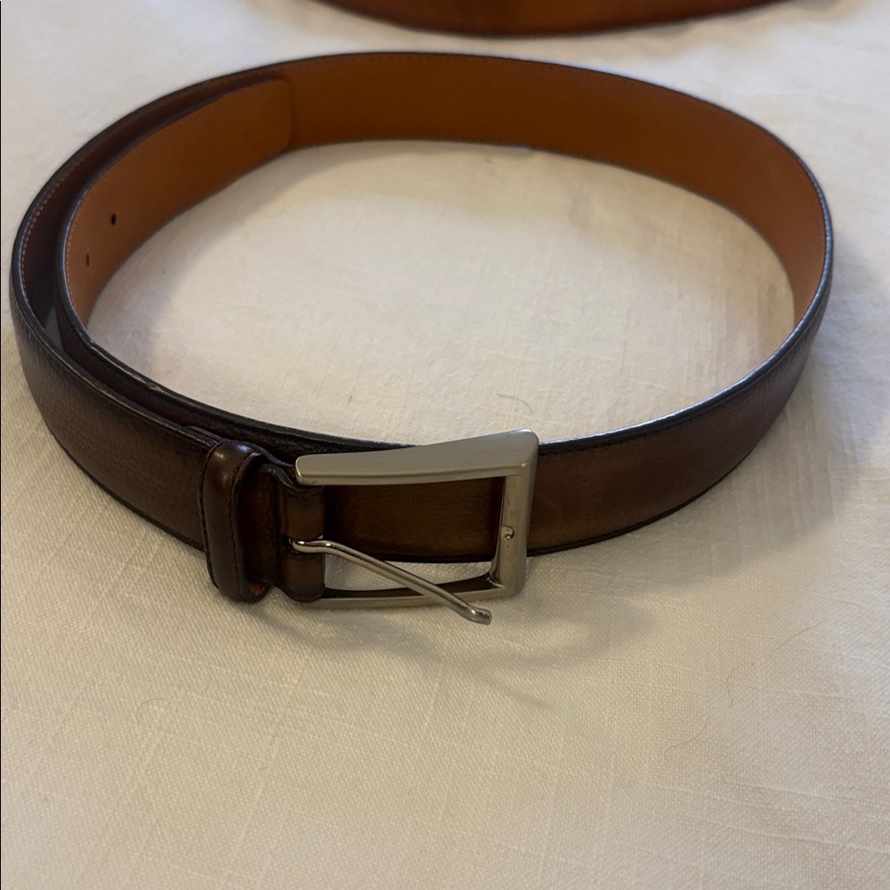 Magnanni Brown Leather Belt